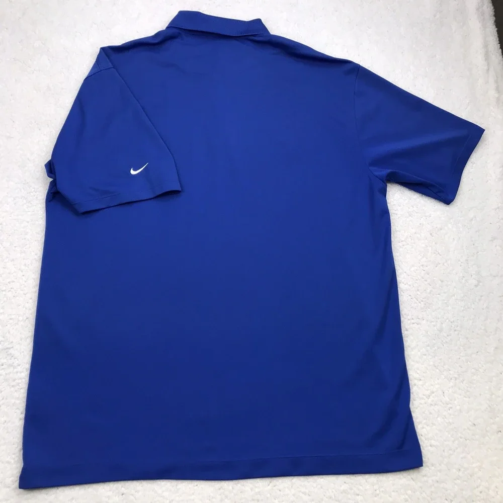 Orange Tree Golf Nike Fit Dry Polo Shirt Mens XL Blue Embroidered Logo Casual AR